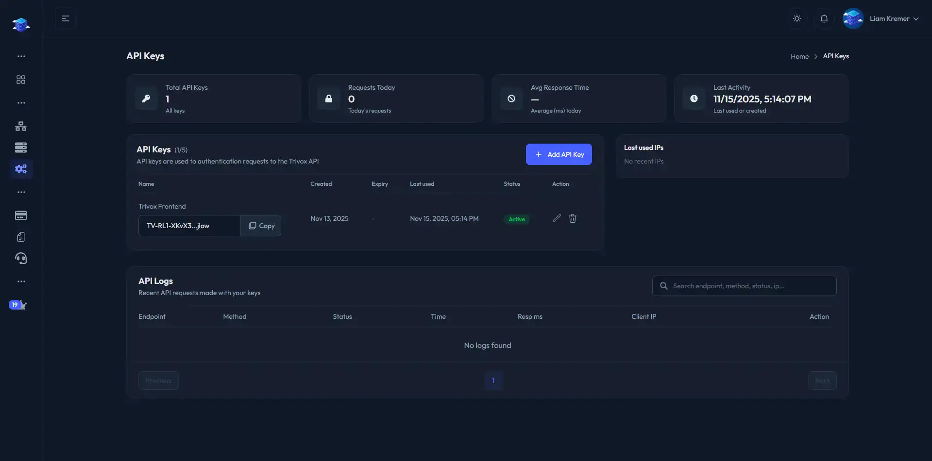 Trivox API documentation preview