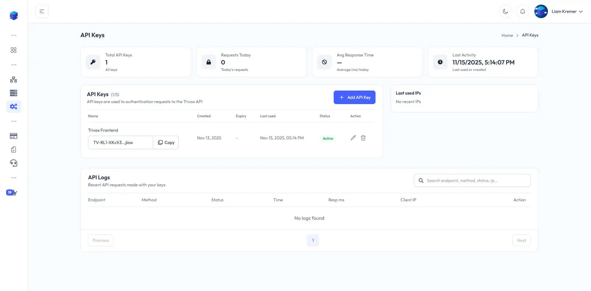 Trivox API documentation preview