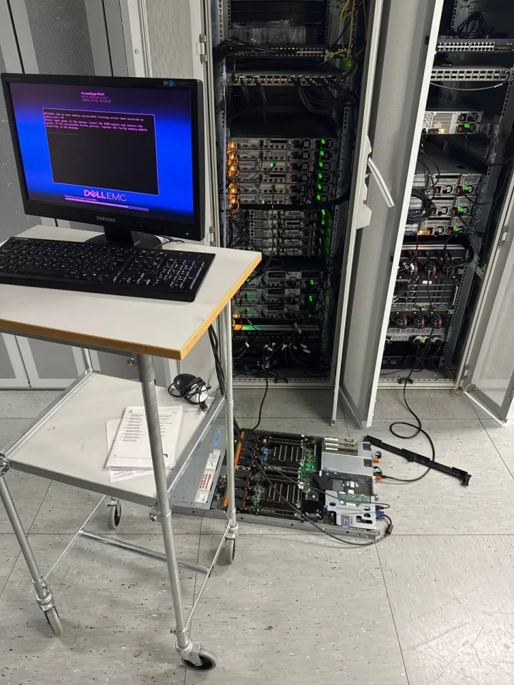 Amsterdam data center rack row