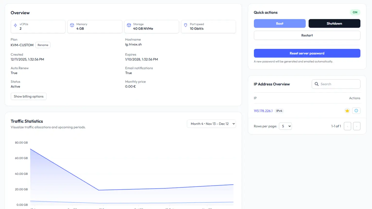 VDS Management Interface